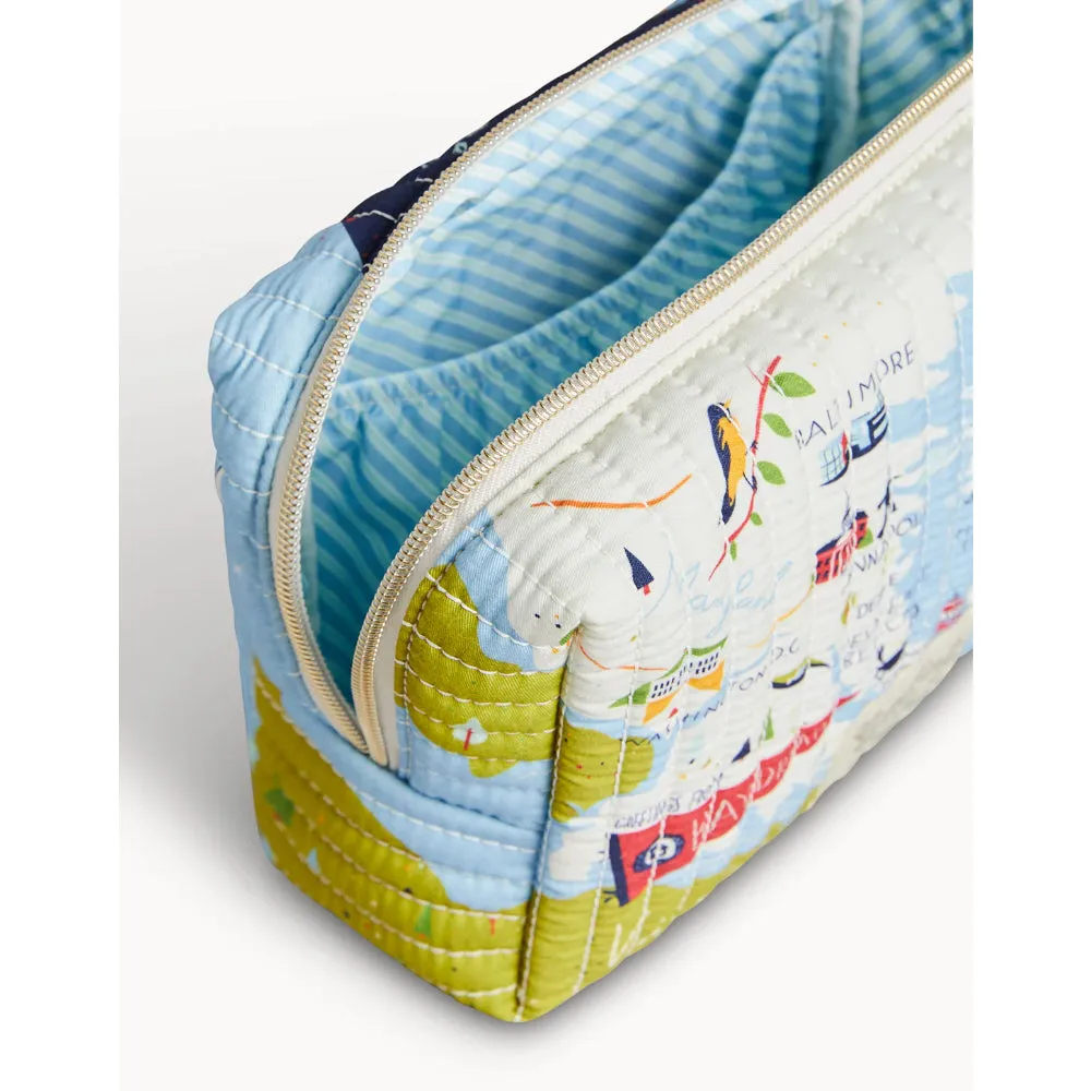 Spartina Bay Dreams Quilted Cosmetic Bag