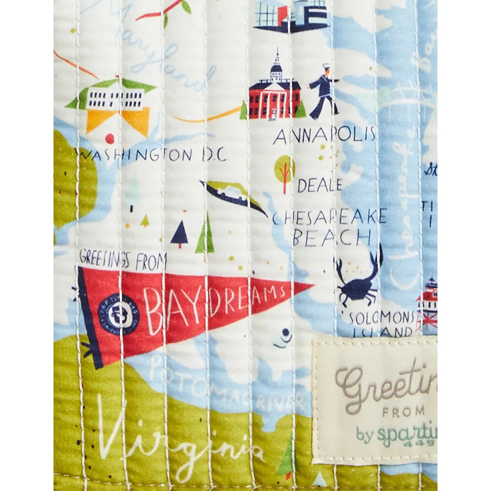Spartina Bay Dreams Quilted Cosmetic Bag