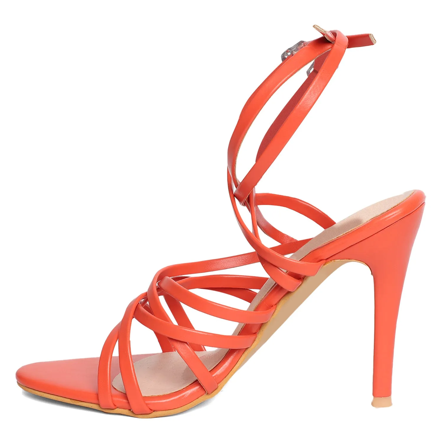 Strappy Tie Ups - Orange