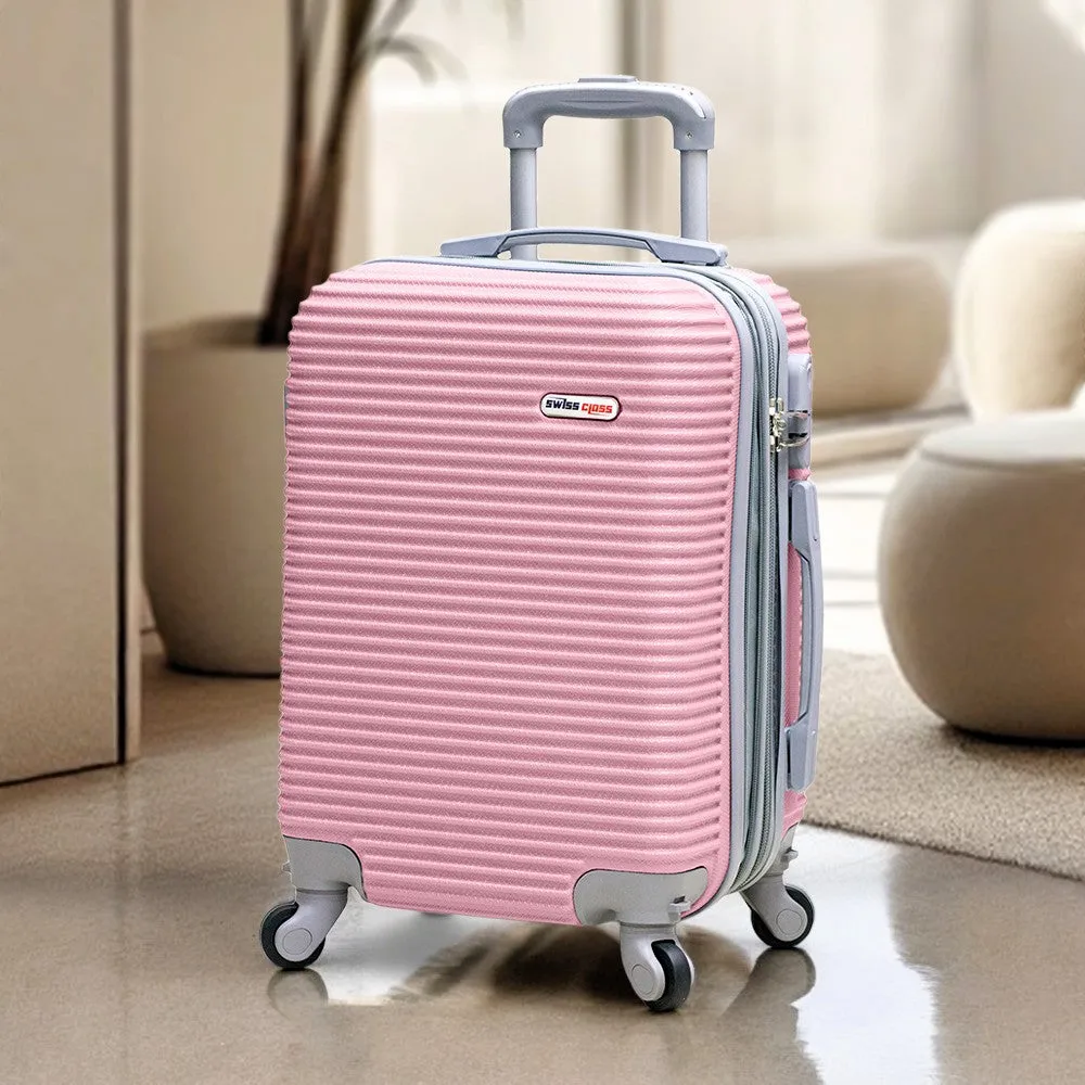 Swiss Class 18 Inch Lightweight Carry-On Luggage | Expandable ABS Spinner Wheels, Fits Under Seat