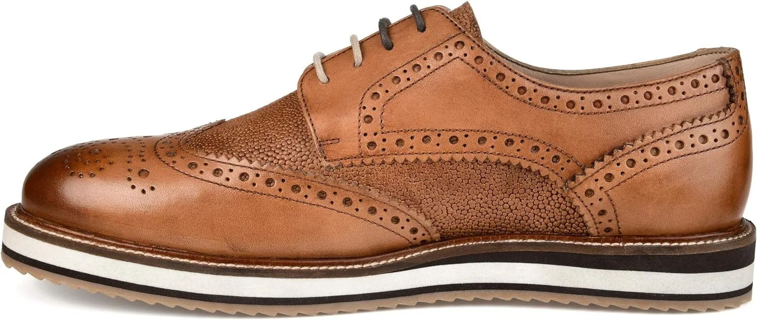 Thomas & Vine Men's Conrad Wingtip Derby Shoes  Color Tan Size 11W