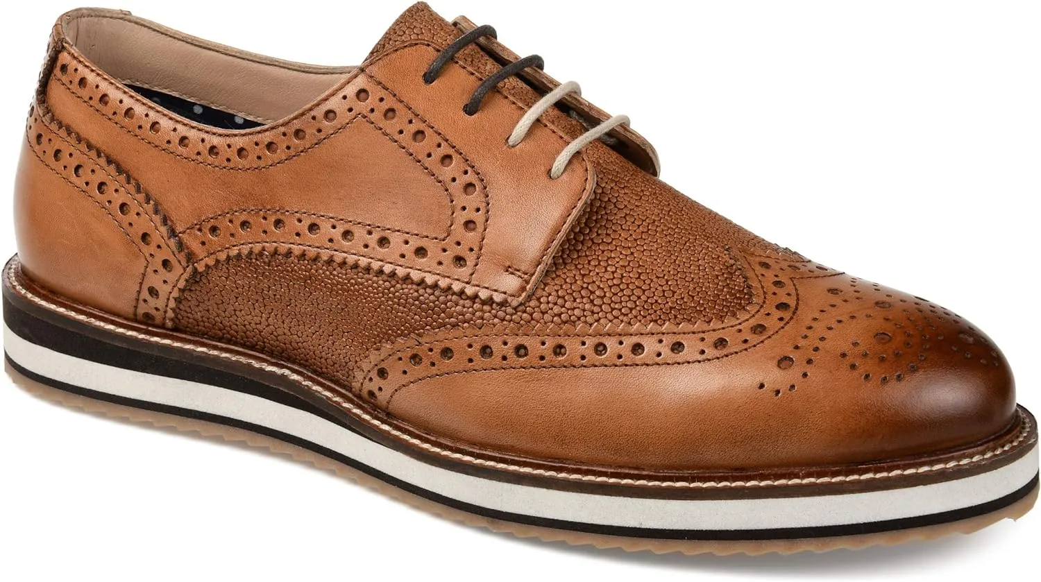 Thomas & Vine Men's Conrad Wingtip Derby Shoes  Color Tan Size 11W