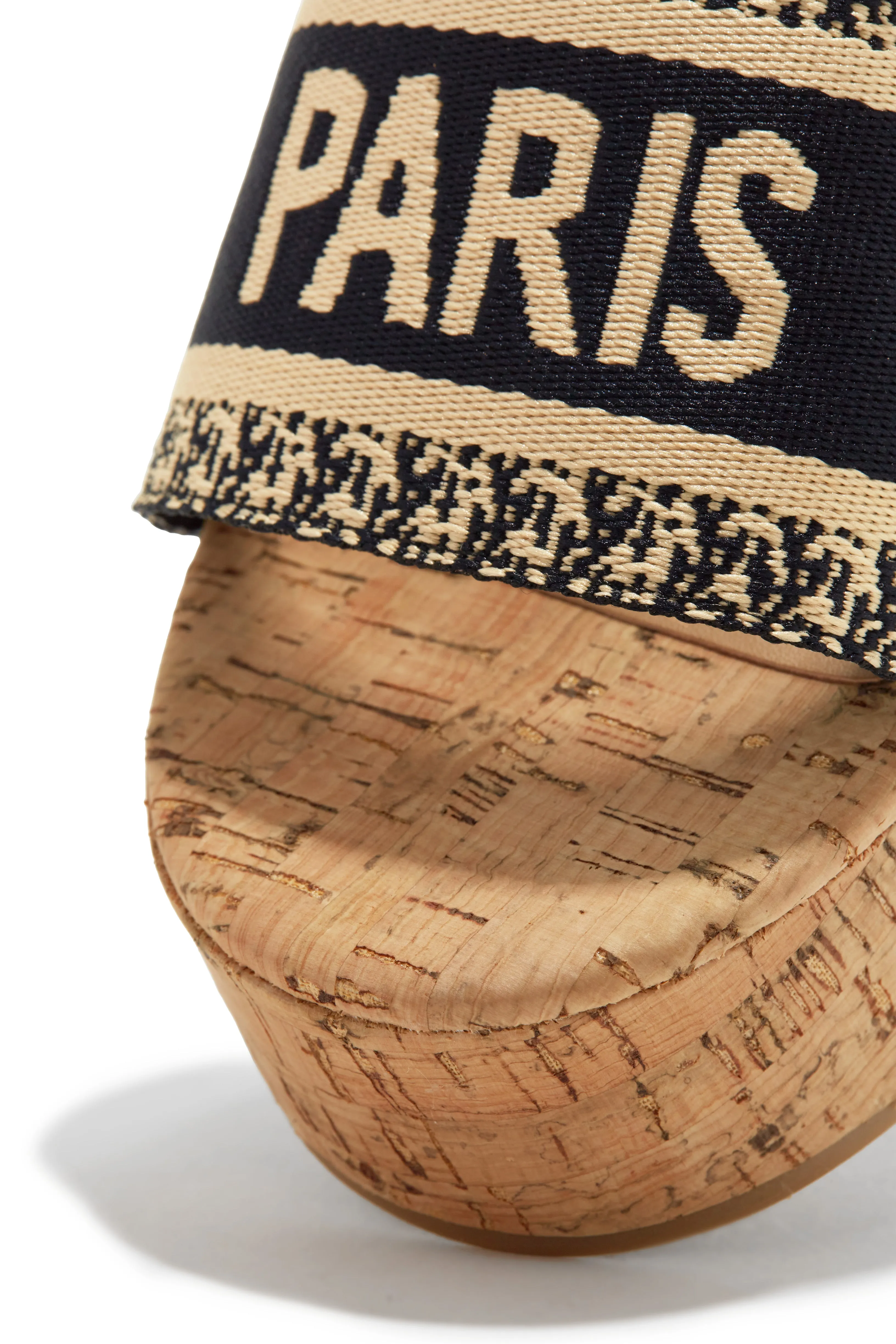 Trips With You Platform Block Heel Mules - Navy