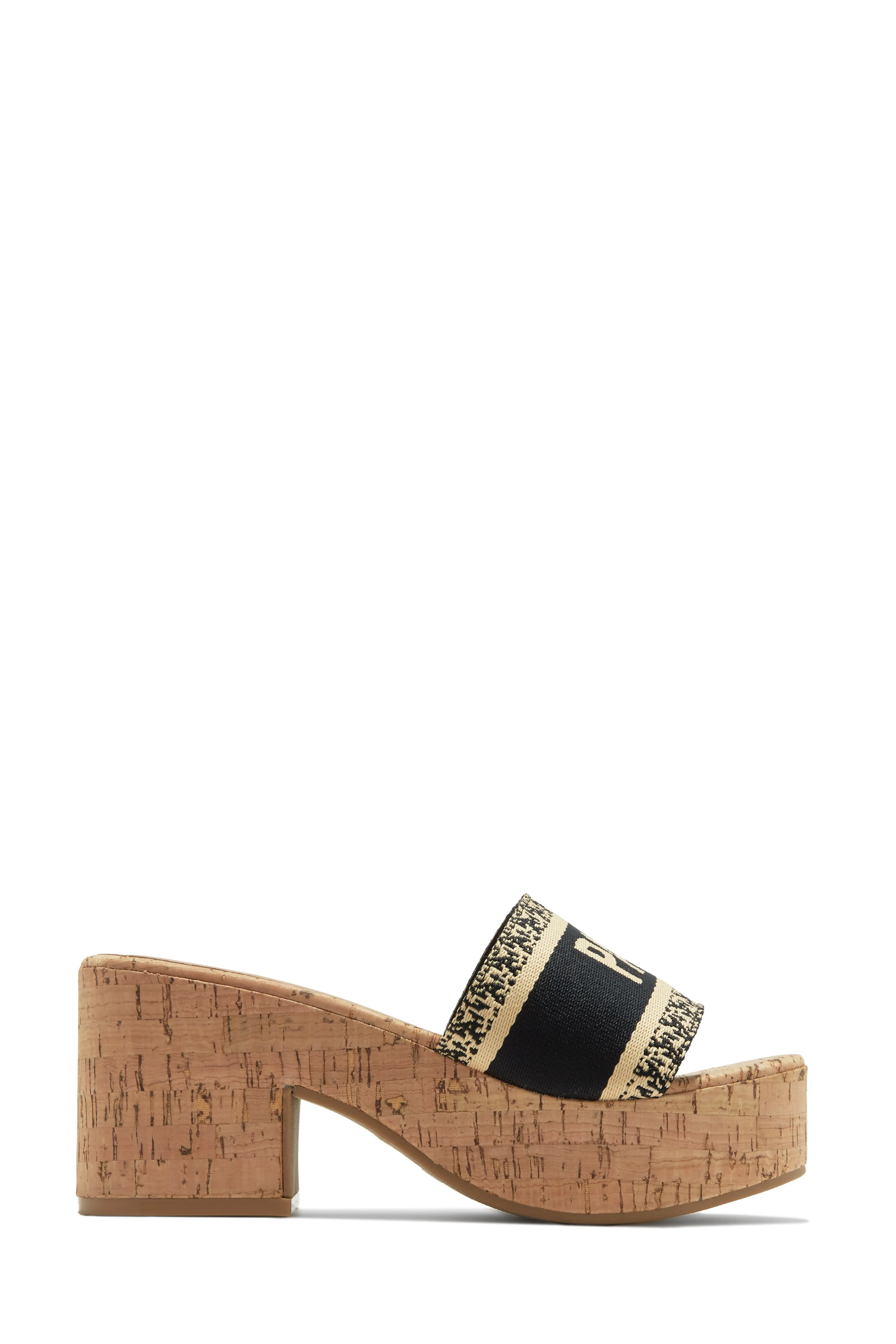 Trips With You Platform Block Heel Mules - Navy
