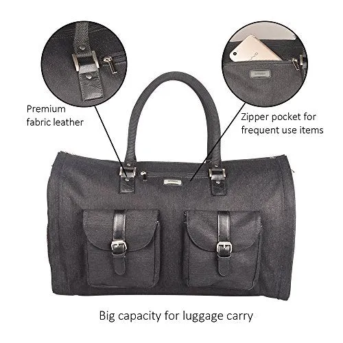 Two-In-One Convertible Travel Garment Bag Carry On Suit Bag, Easily Transforms Into A Sports Duffel