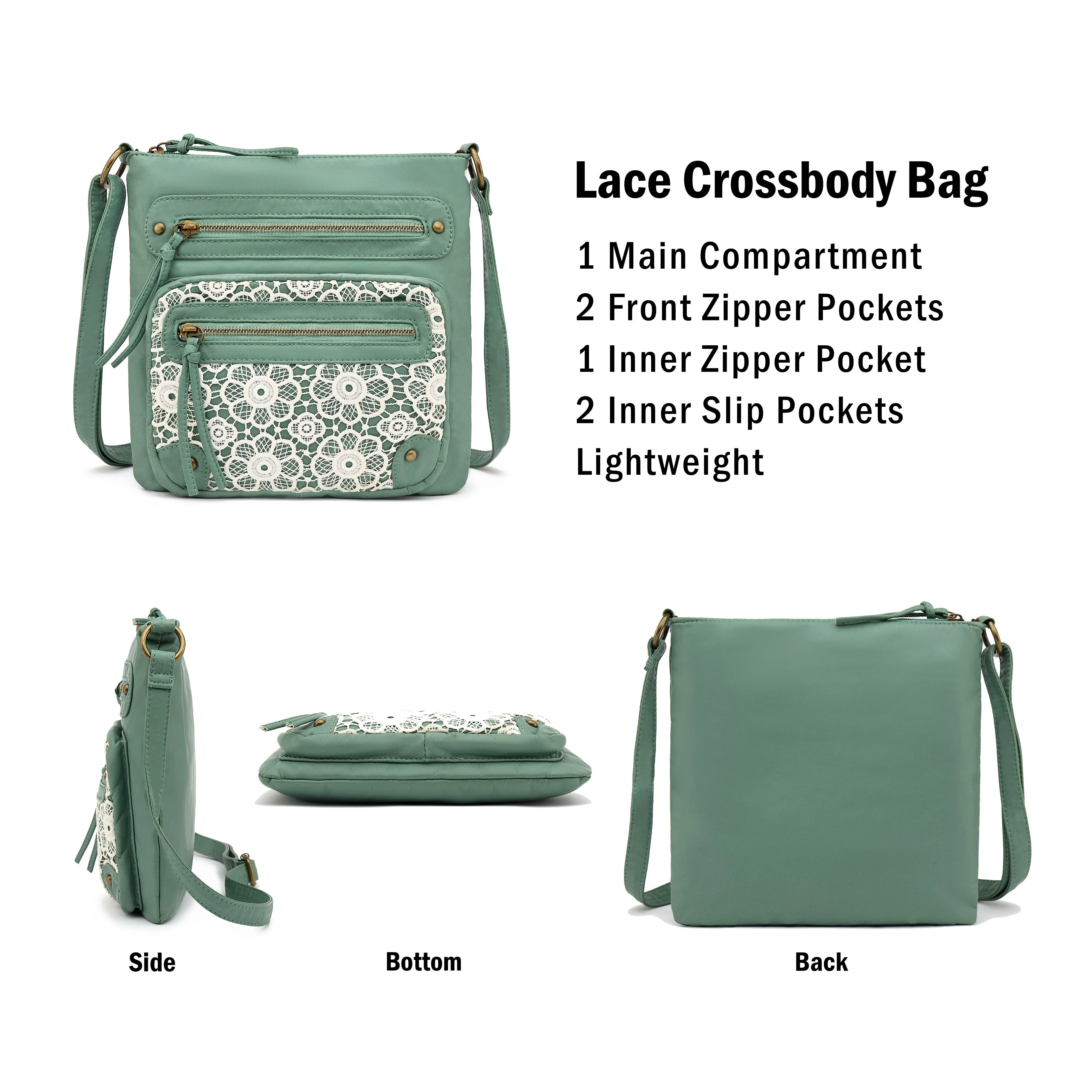 Ultra Soft Small Lace Crossbody, Shoulder Bag H1912