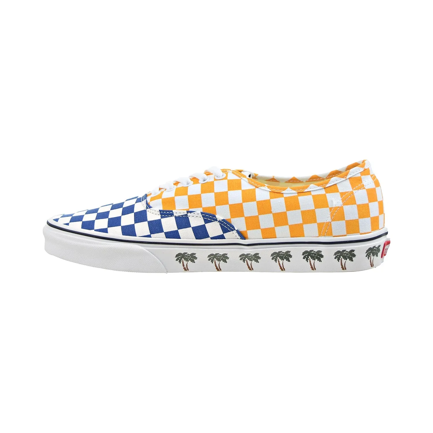 Vans Authentic "Sidewall Palm Tree" Men's Shoes Checkboard Blue-Yellow-White