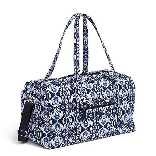 Vera Bradley Women's Signature Cotton Large Travel Duffel Bag, Ikat Island, One Size