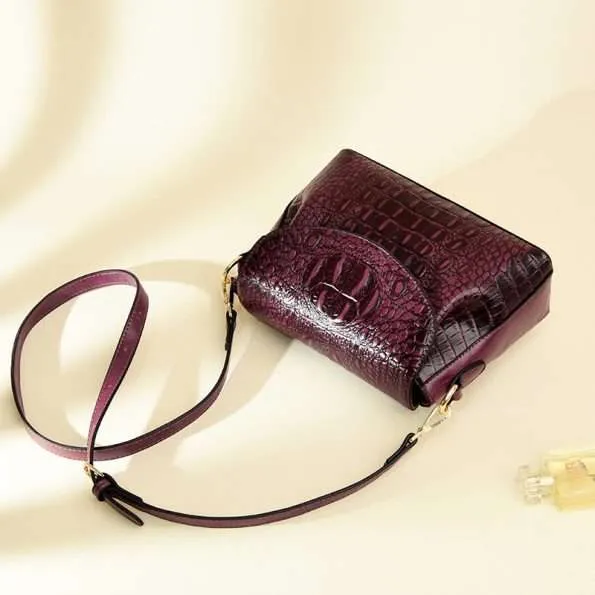 Vintage Crocodile Crossbody Bag