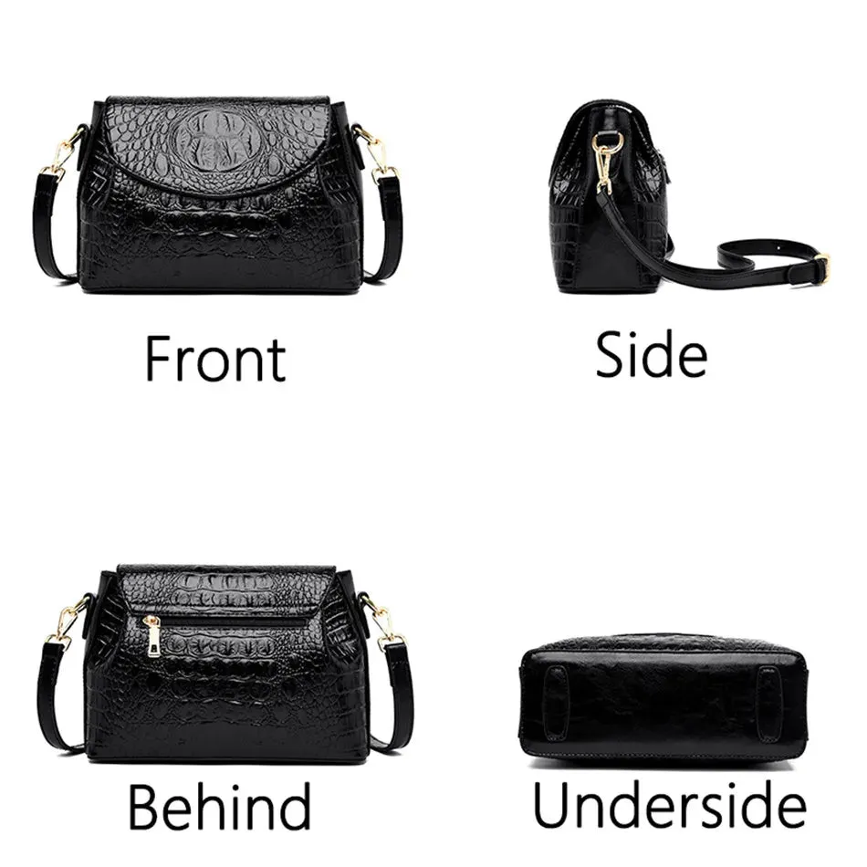 Vintage Crocodile Crossbody Bag