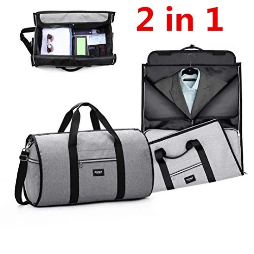 Waterproof Travel Mens Garment Bags Women Travel Shoulder Bag 2 In 1 Large Luggage Duffel Totes
