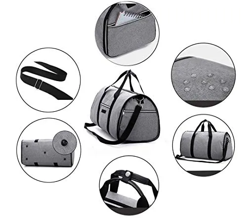 Waterproof Travel Mens Garment Bags Women Travel Shoulder Bag 2 In 1 Large Luggage Duffel Totes
