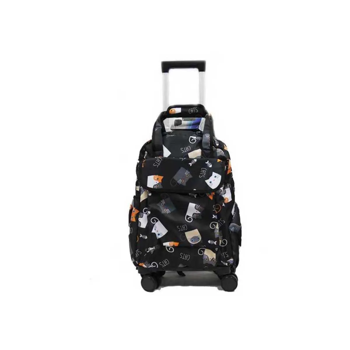 Whizzing 8-wheel Detachable Trolley Backpack Waterproof Shopping Bag