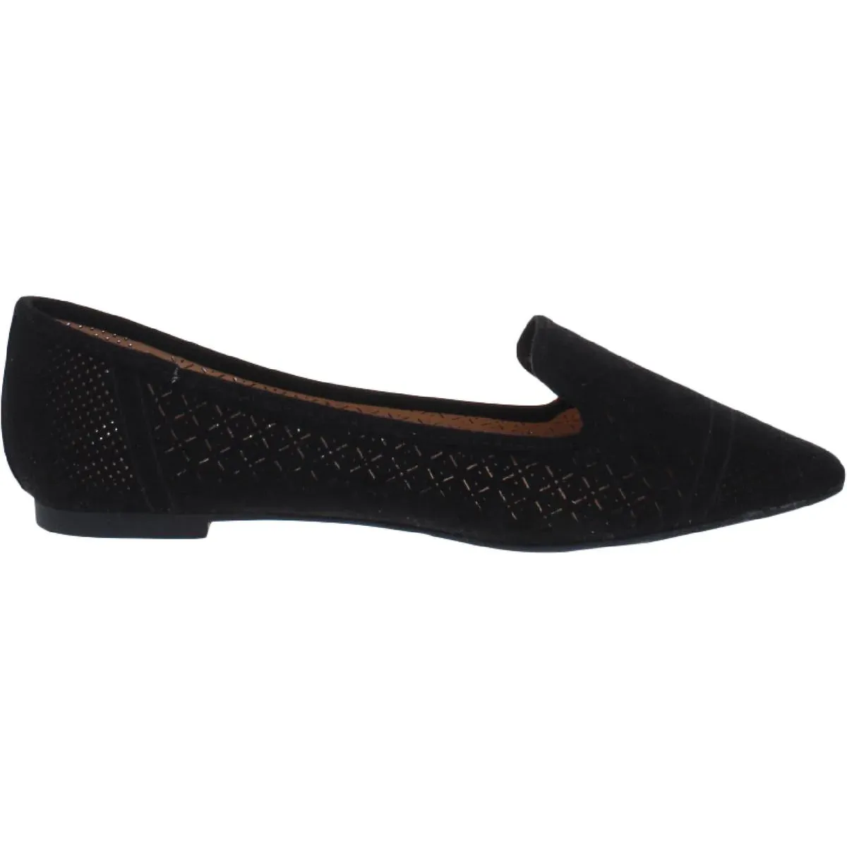 XOXO VANCE WOMENS FAUX SUEDE SLIP ON FLATS  COLOR Black Size 5.5M