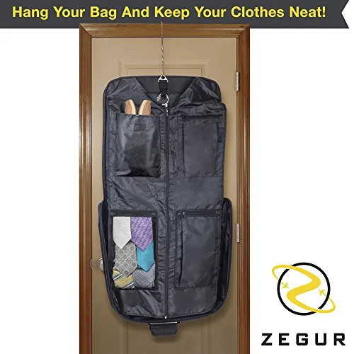 ZEGUR Suit Carry On Garment Bag for Travel & Business Trips With Shoulder Strap